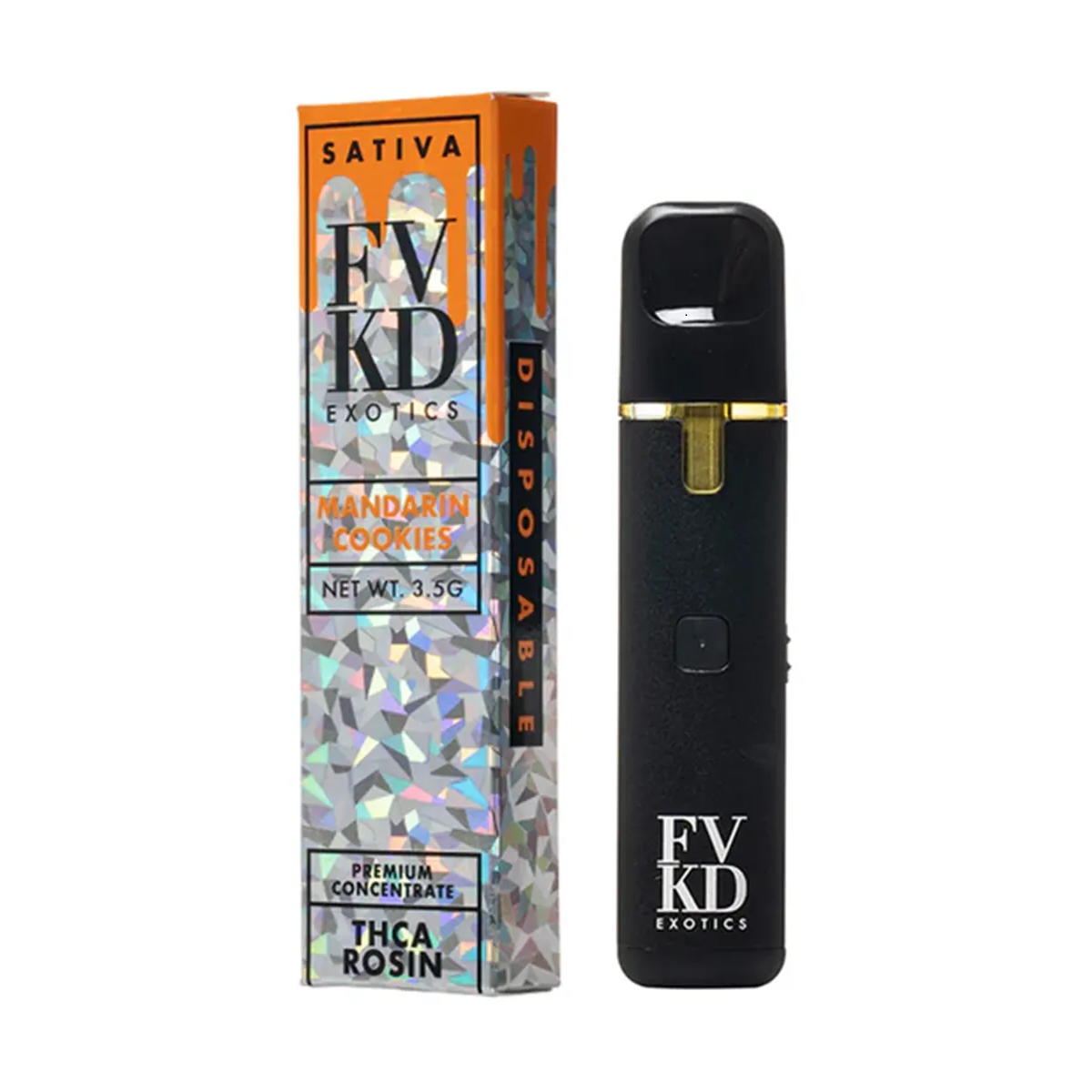 3.5g Sativa FVKD Exotics Mandarin Cookies THCA Rosin Vape Pen