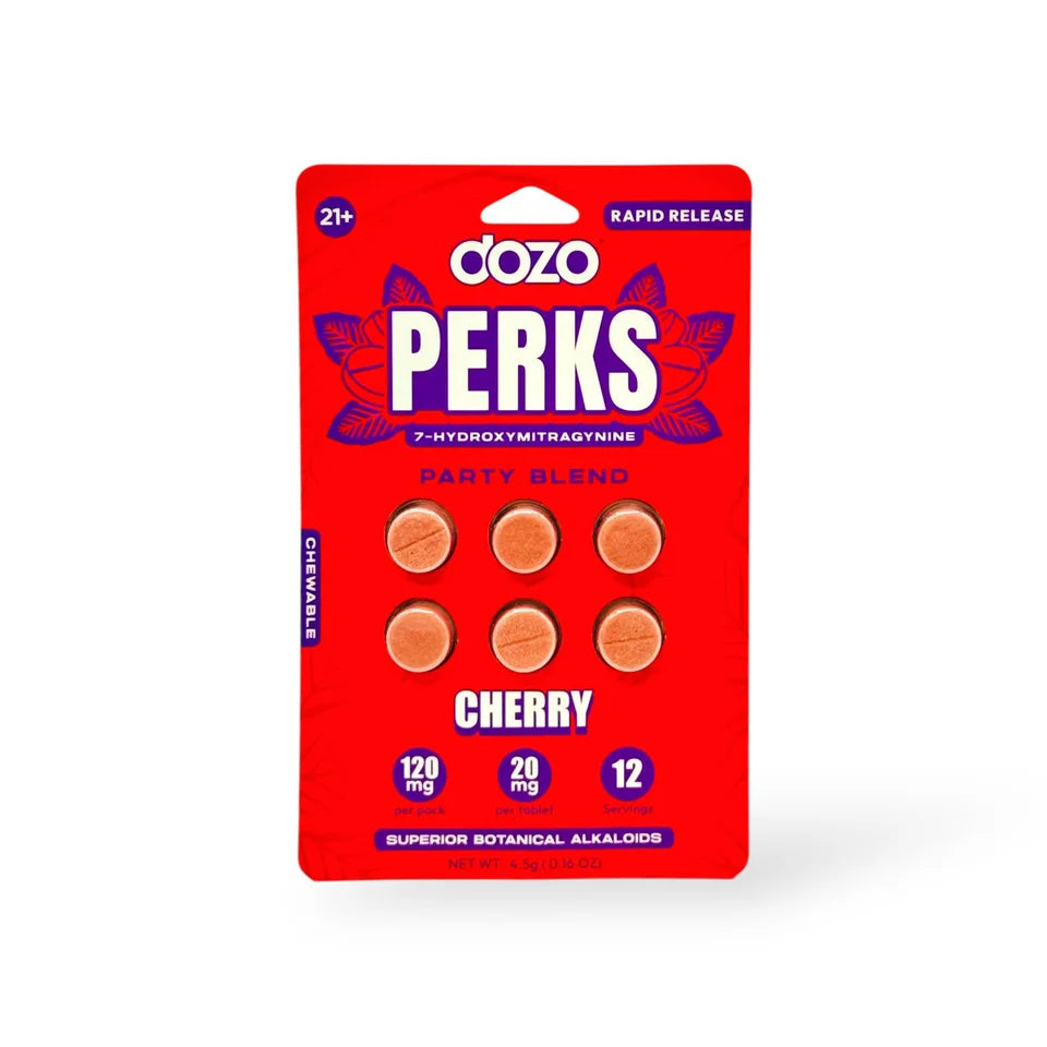 New Dozo PERKS 7-HYDROXYMITRAGYNINE | 6ct (120 mg Per Pack)
