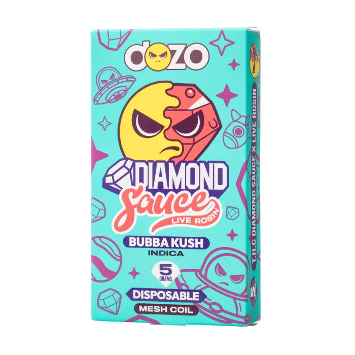 Baba Kush Indica Dozo Diamond Sauce Live Rosin 5G THCA Disposable Vape