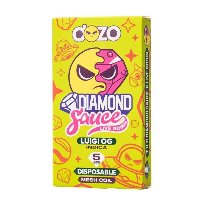 Dozo Diamond Sause Live Rosin Luigi OG Indica 5g Disposable