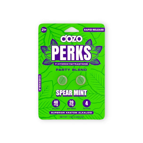 Dozo PERKS 7-HYDROXYMITRAGYNINE | 2ct (40 mg Per Pack)