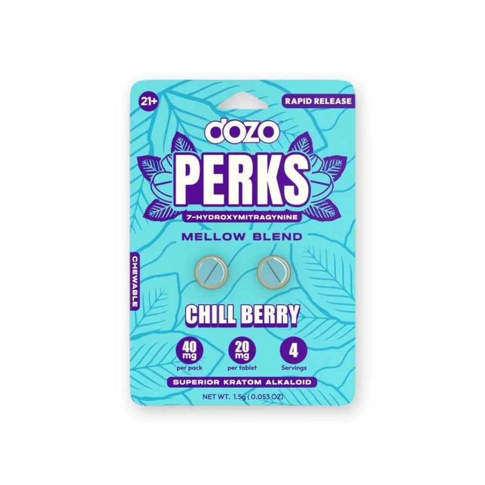 Dozo PERKS 7-HYDROXYMITRAGYNINE | 2ct (40 mg Per Pack)