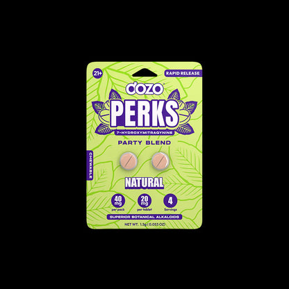 Dozo PERKS 7-HYDROXYMITRAGYNINE | 2ct (40 mg Per Pack)