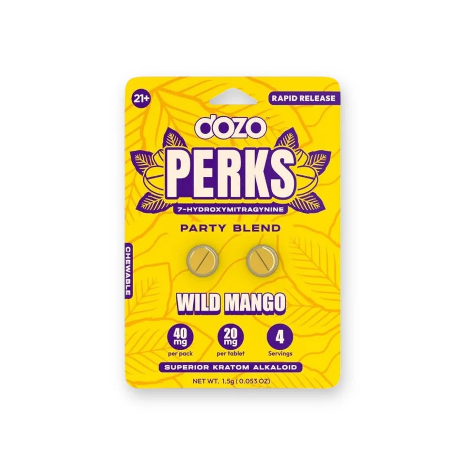 Dozo PERKS 7-HYDROXYMITRAGYNINE | 2ct (40 mg Per Pack)