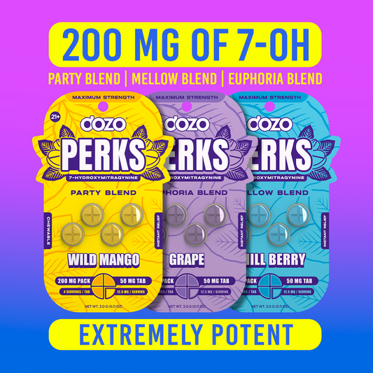 Dozo PERKS 7-HYDROXYMITRAGYNINE | 4ct (50 mg Per Pack)