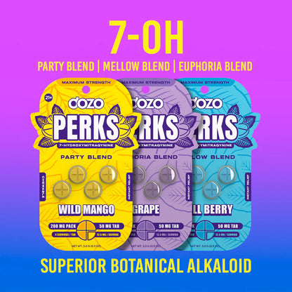 Dozo PERKS 7-HYDROXYMITRAGYNINE | 4ct (50 mg Per Pack)