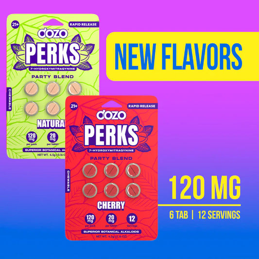 New Dozo PERKS 7-HYDROXYMITRAGYNINE | 6ct (120 mg Per Pack)