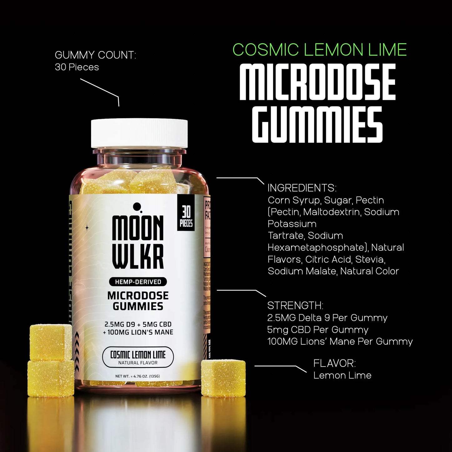 Moonwlkr Microdose Gummies (THC-CBD)