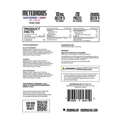 Moonwlkr - D9 THC Gummies — Meteoroids
