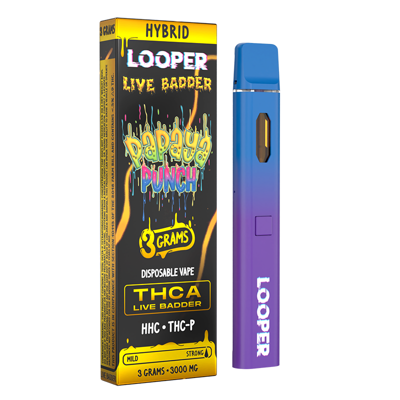 LOOPER LIVE BADDER SERIES DISPOSABLE THCA DELTA VAPE- 3G