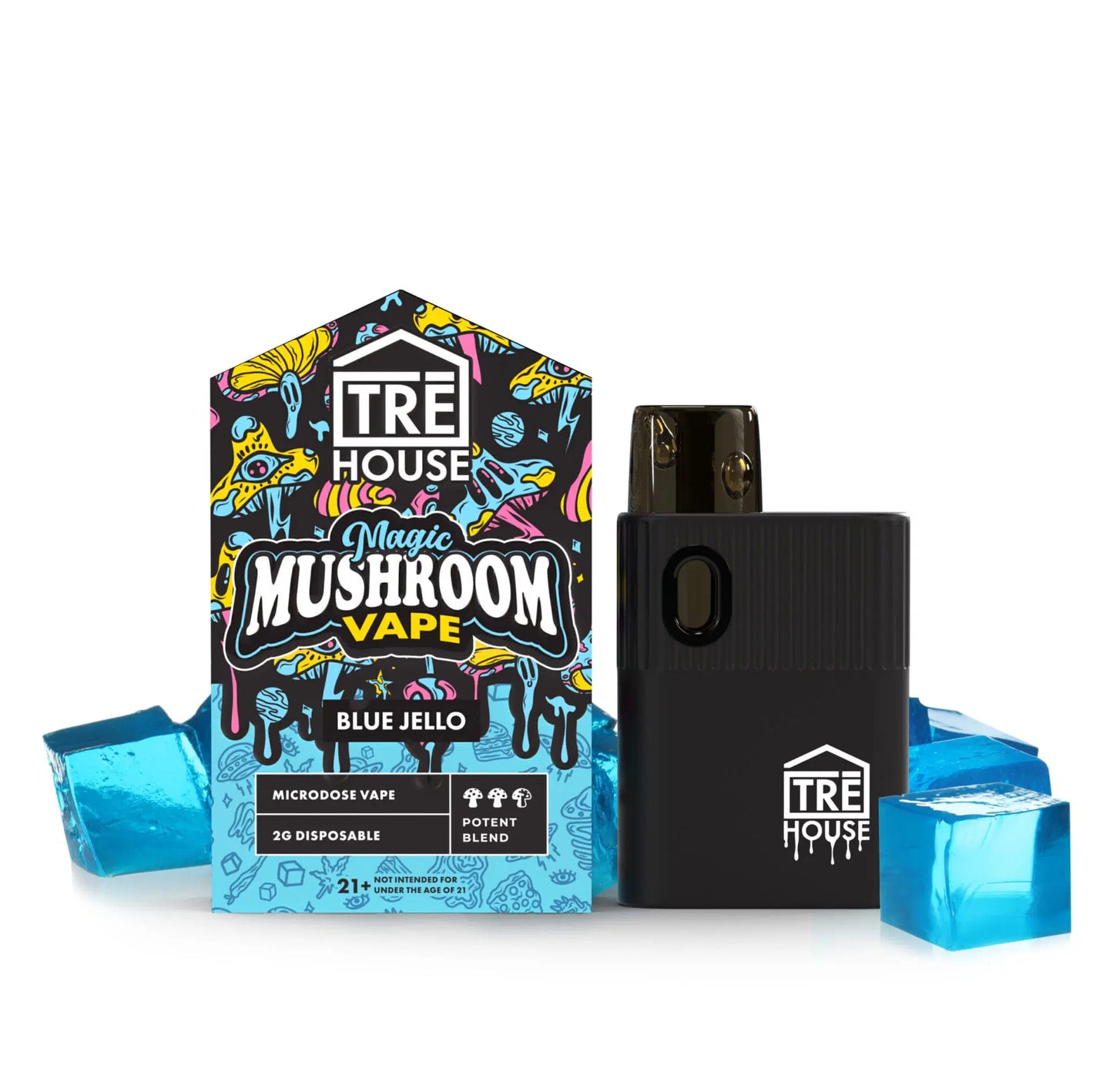 TRE House | Microdose Magic Mushroom Vape Pen – Blue Jello – 2g Disposable Vape Pen