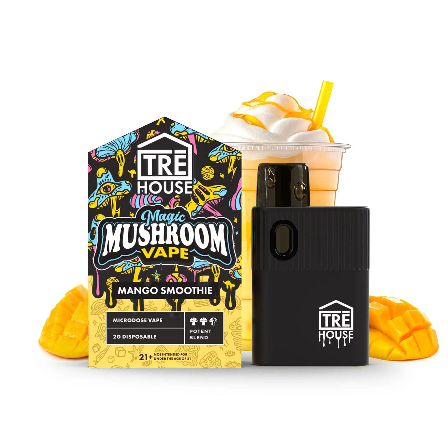 TRE House | Microdose Magic Mushroom Vape Pen – Mango Smoothie – 2g Disposable Pen