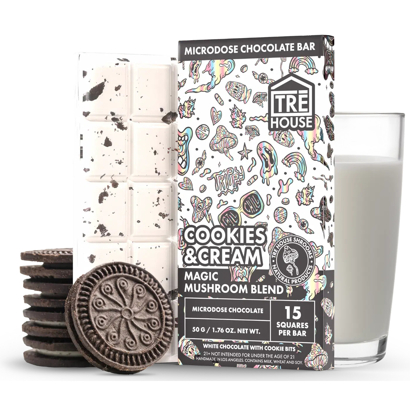 Cookies & Cream Magic Mushroom Chocolate Bar