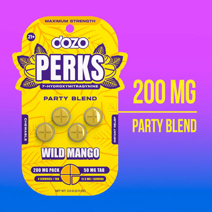 Dozo PERKS 7-HYDROXYMITRAGYNINE | 4ct (50 mg Per Pack)